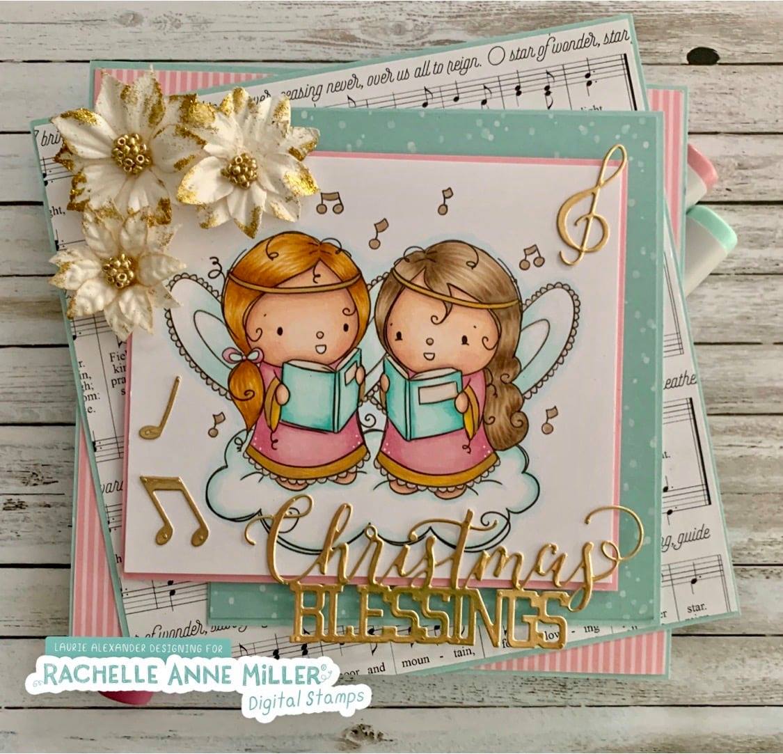 'Angels' Christmas Digital Stamp