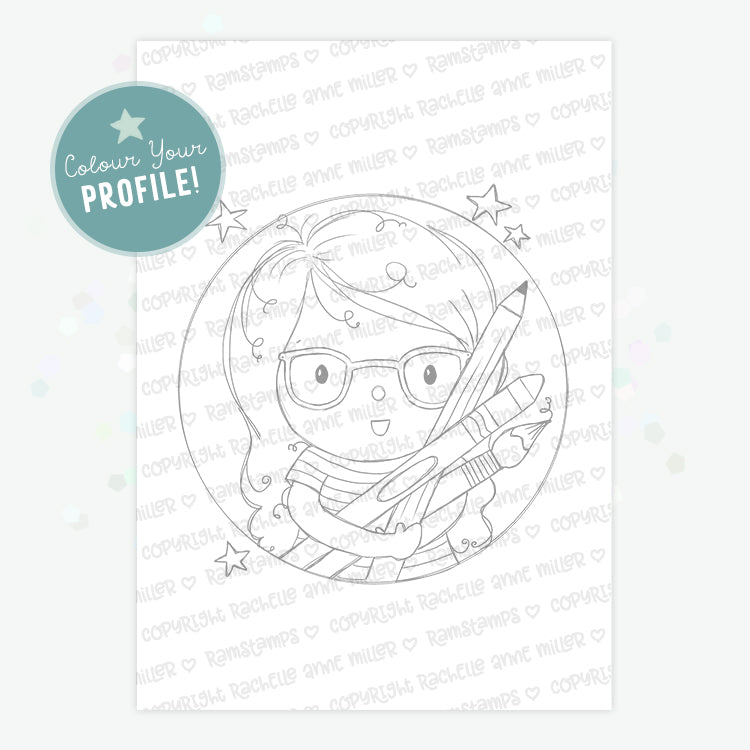 'Leontine Loves Art' Profile Digital Stamp