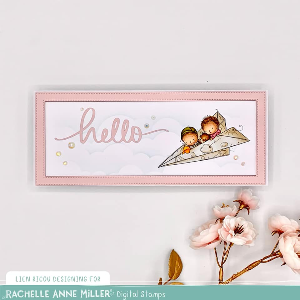 'Paper Plane' Digital Stamp