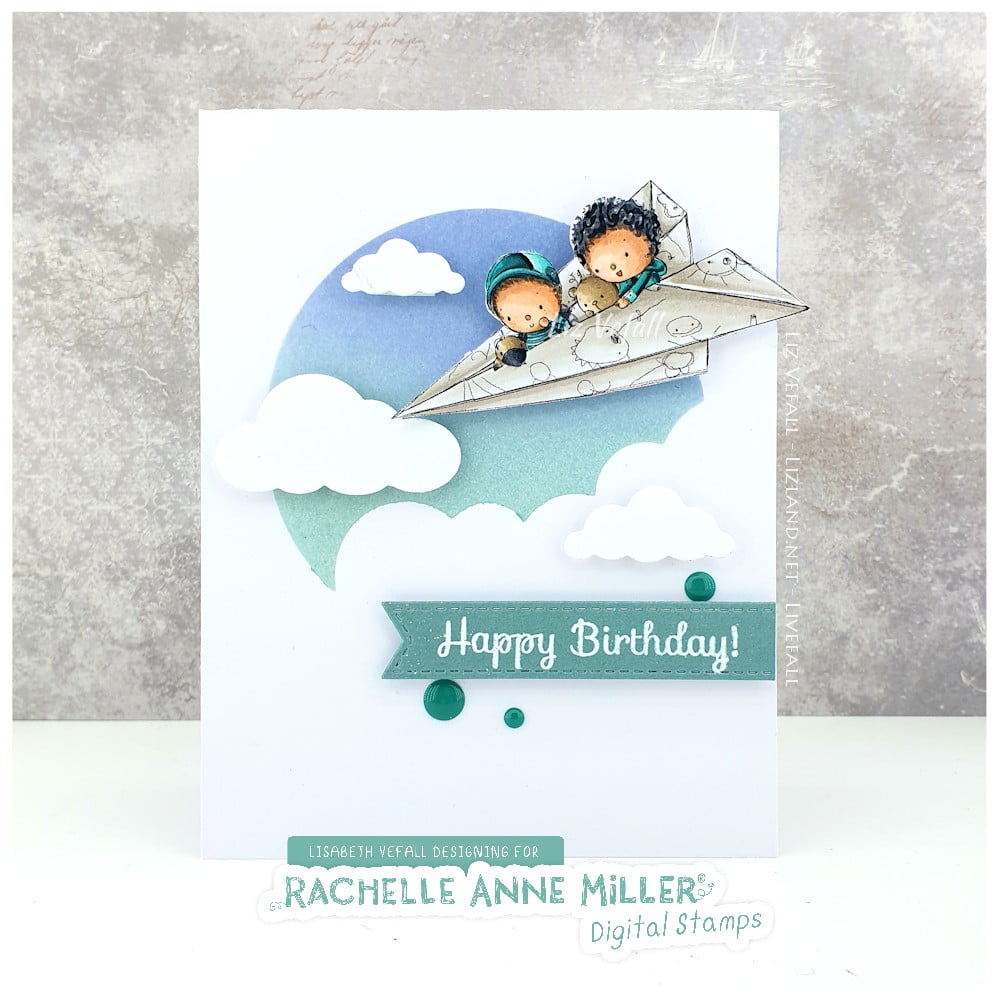 'Paper Plane' Digital Stamp