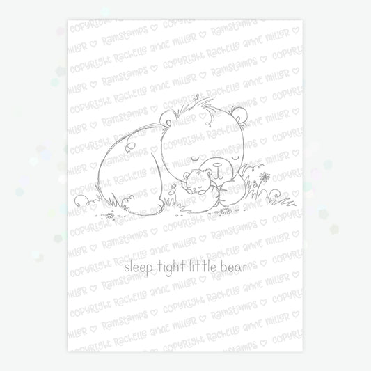 'Mother and Baby Bear' Digital Stamp