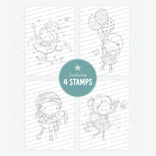 'Little Girl' Digital Stamp Set