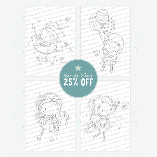 'Little Girl' Digital Stamp Set
