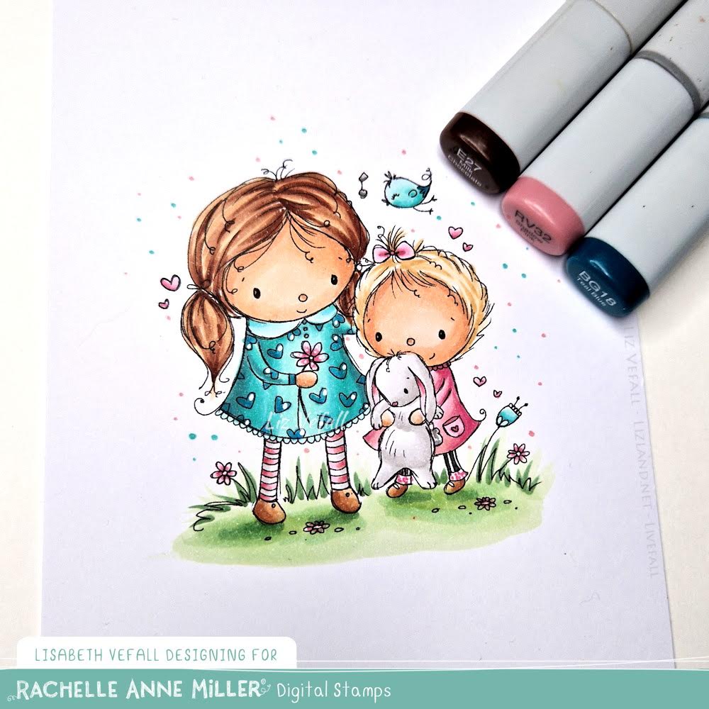 'Sisters' Digital Stamp