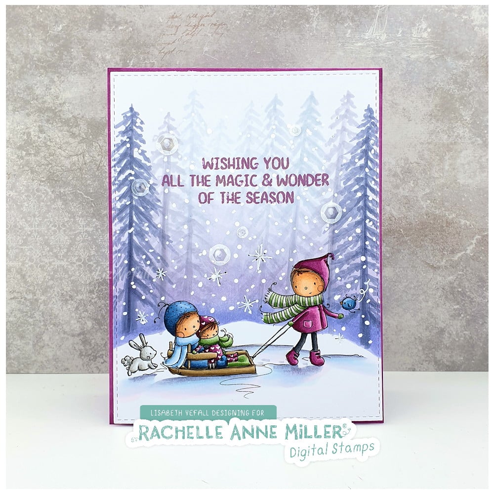 'Christmas Sled' Digital Stamp