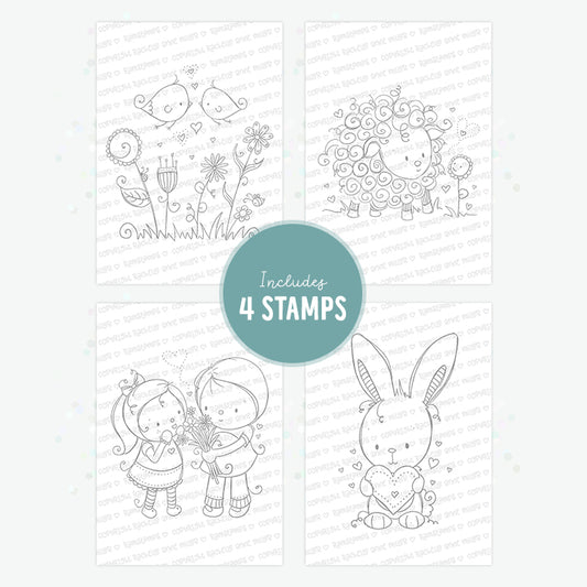 'Love is in the Air' Digital Stamp Set