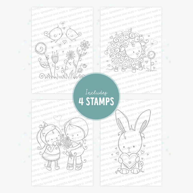 'Love is in the Air' Digital Stamp Set