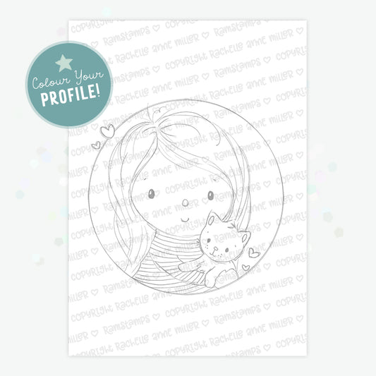 'Maartje's Meow' Profile Digital Stamp