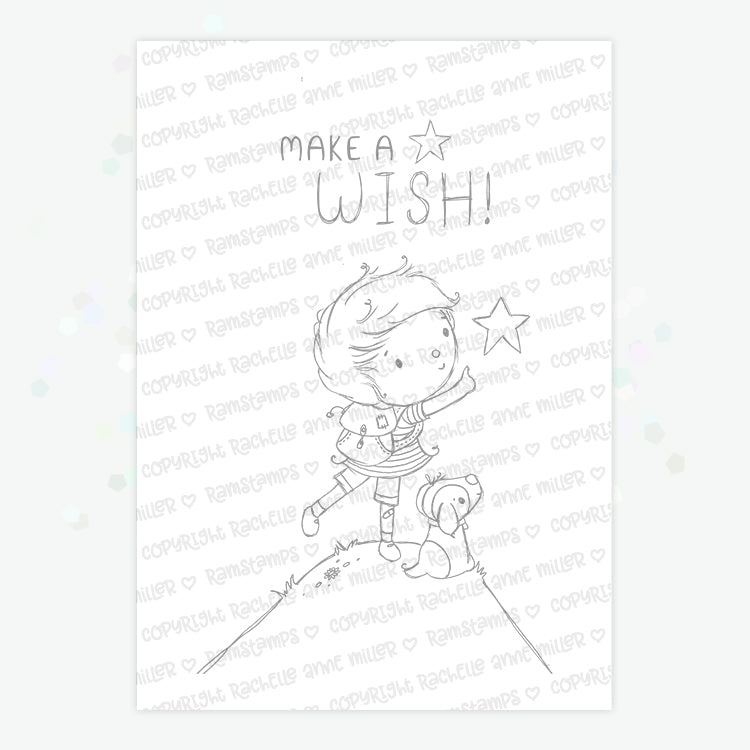 'Make a Wish' Digital Stamp
