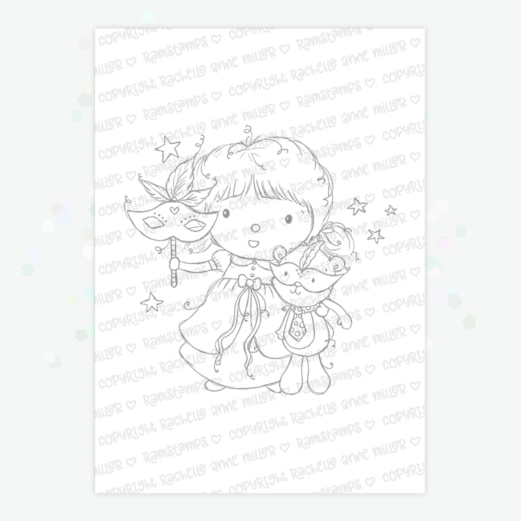 'My First Masked Ball' Digital Stamp