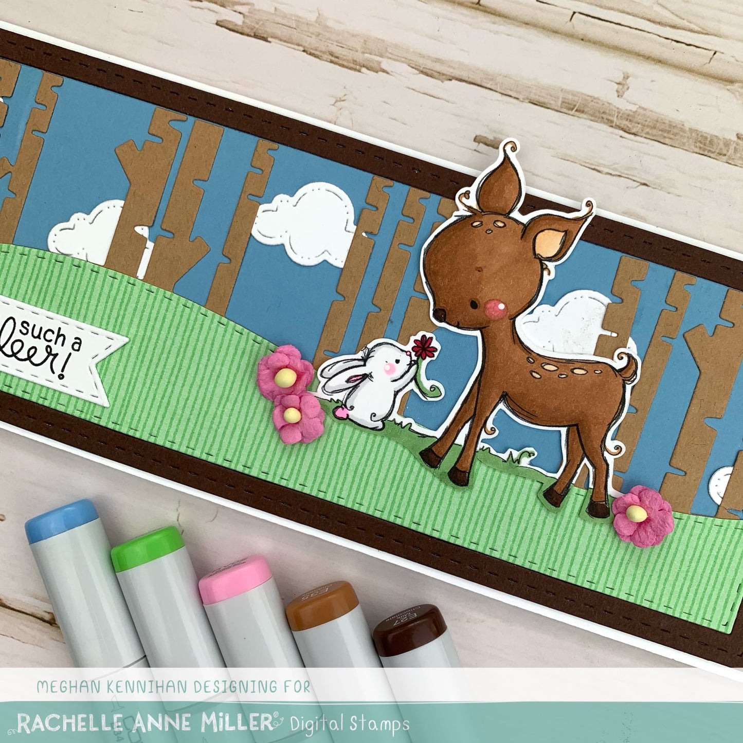 'Deer & Bunny' Digital Stamp