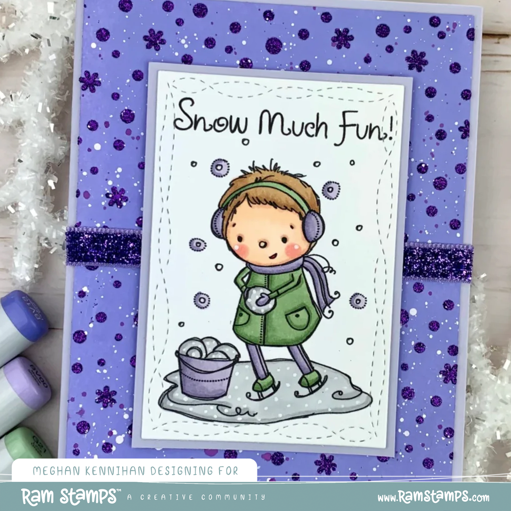 'Snow Much Fun' Digital Stamp
