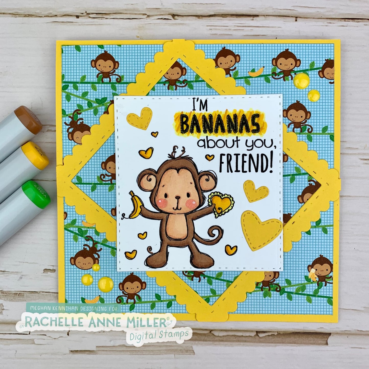 'Monkey Love' Digital Stamp