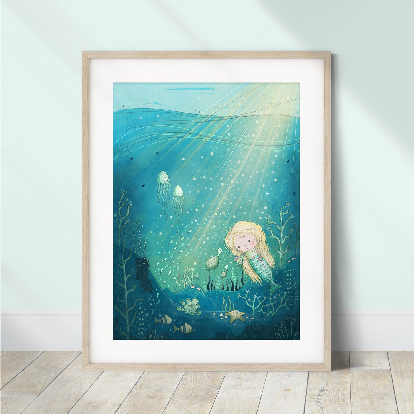 'Mermaid' Children's Wall Art Print