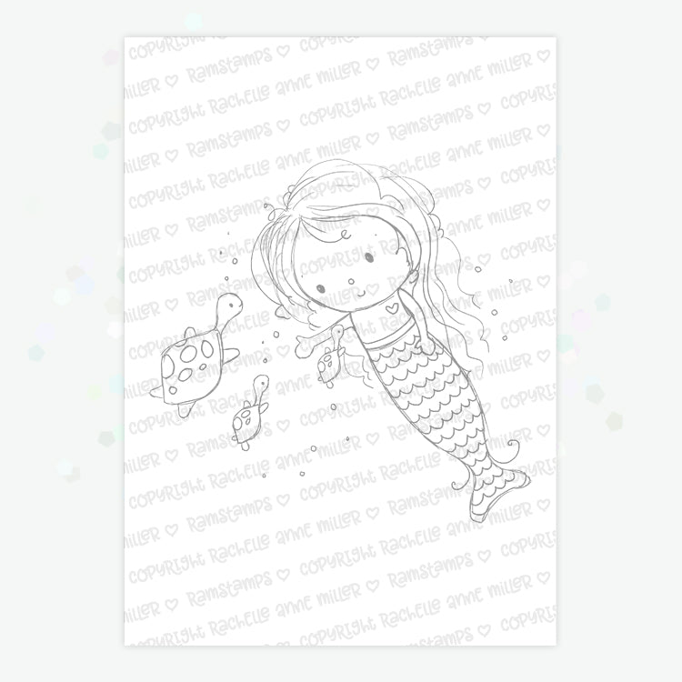 'Mermaid' Digital Stamp