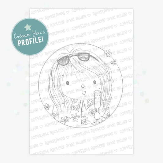 'Michelle's Celebration' Profile Digital Stamp