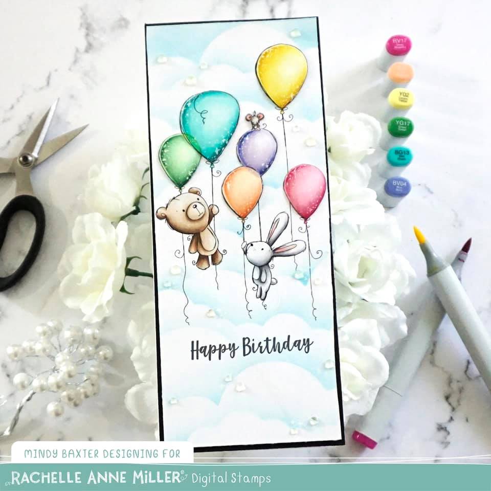 'Animal Balloons' Digital Stamp