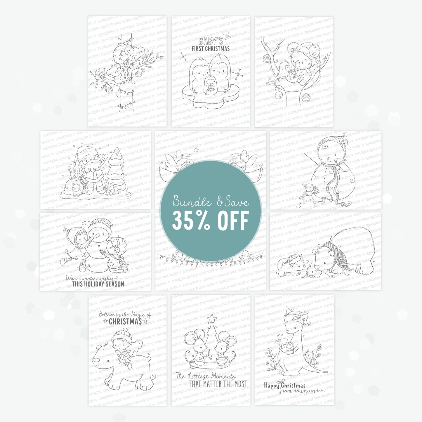 'Christmas Bestsellers 2' Digital Stamp Set (12 Stamps)