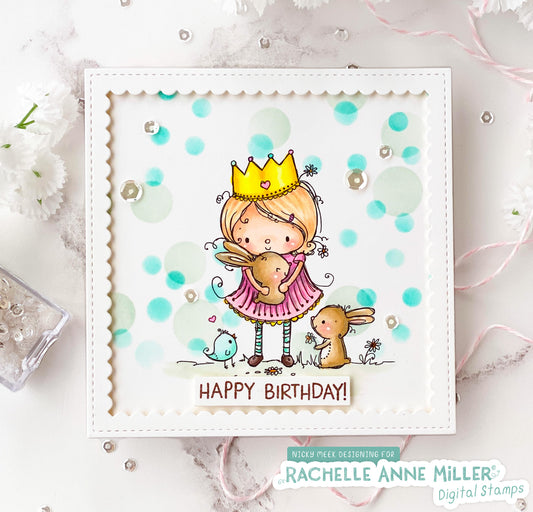 'Bunny Princess' Digital Stamp