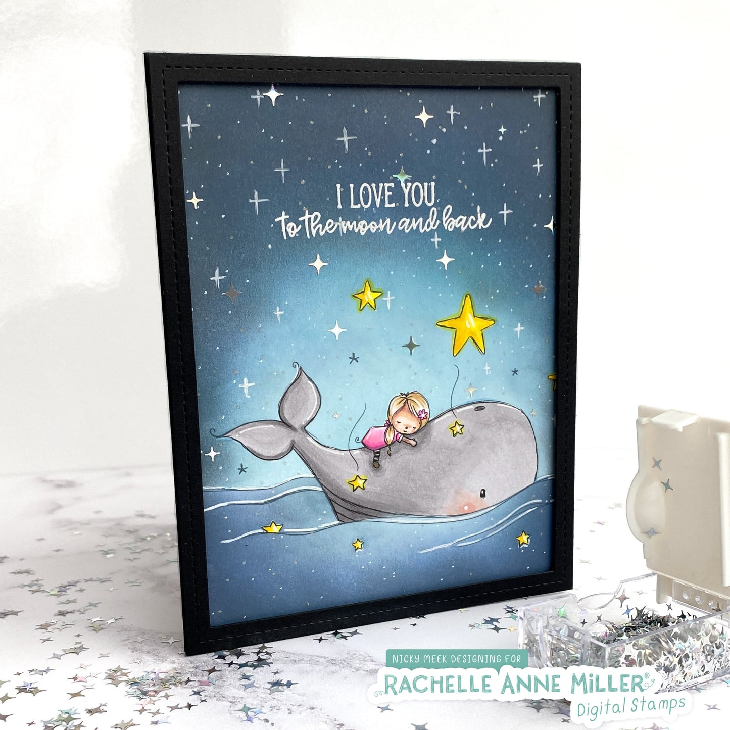'Girl Whale' Digital Stamp