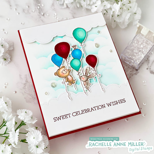 'Animal Balloons' Digital Stamp