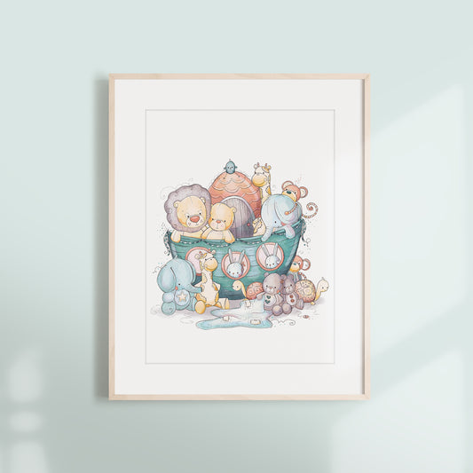 'Noah's Ark' Children's Wall Art Print