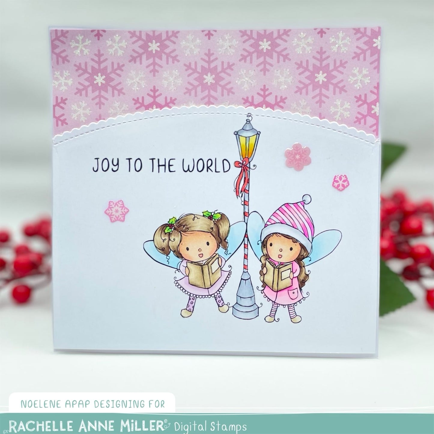 'Fairy Christmas Carols'  Scene Creator Digital Stamp