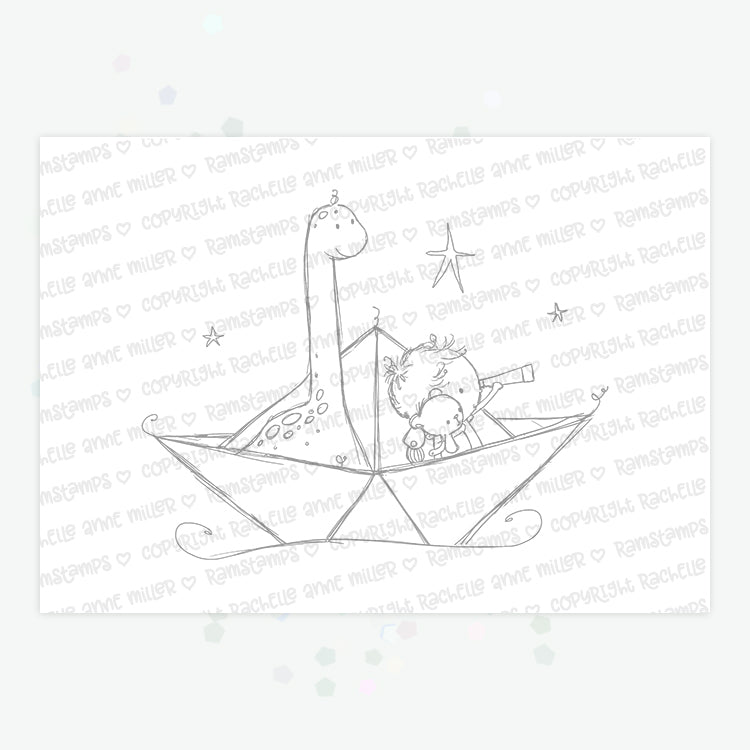 'Paper Boat' Digital Stamp