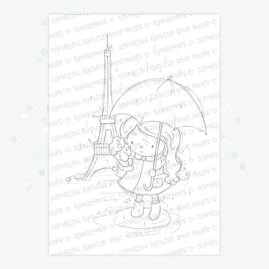 'Paris' Digital Stamp