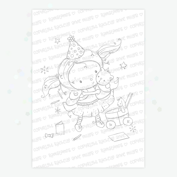 'Party Girl' Digital Stamp