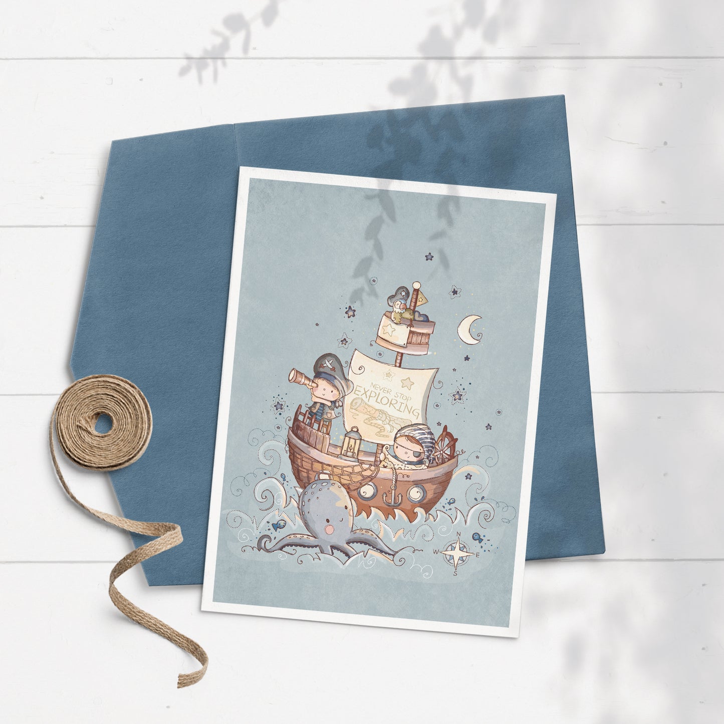 Pirate Journey 5x7 Greeting Card
