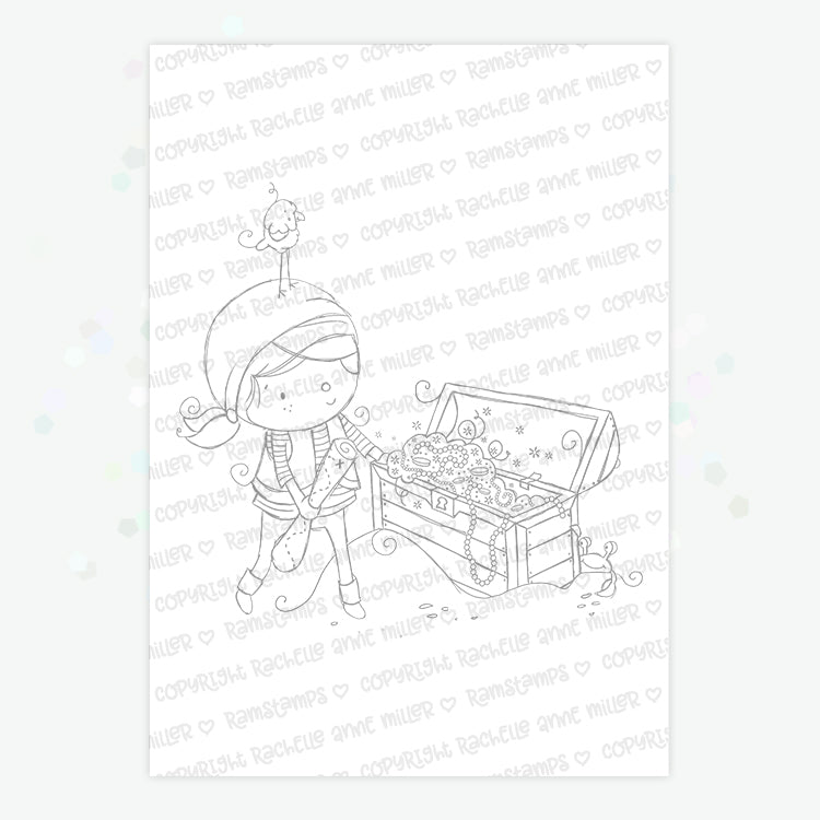 'Pirate Treasure' Digital Stamp