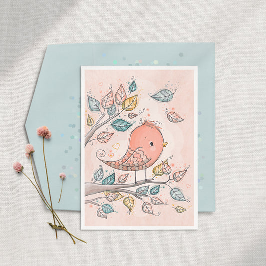 Pretty Bird 5x7 Greeting Card