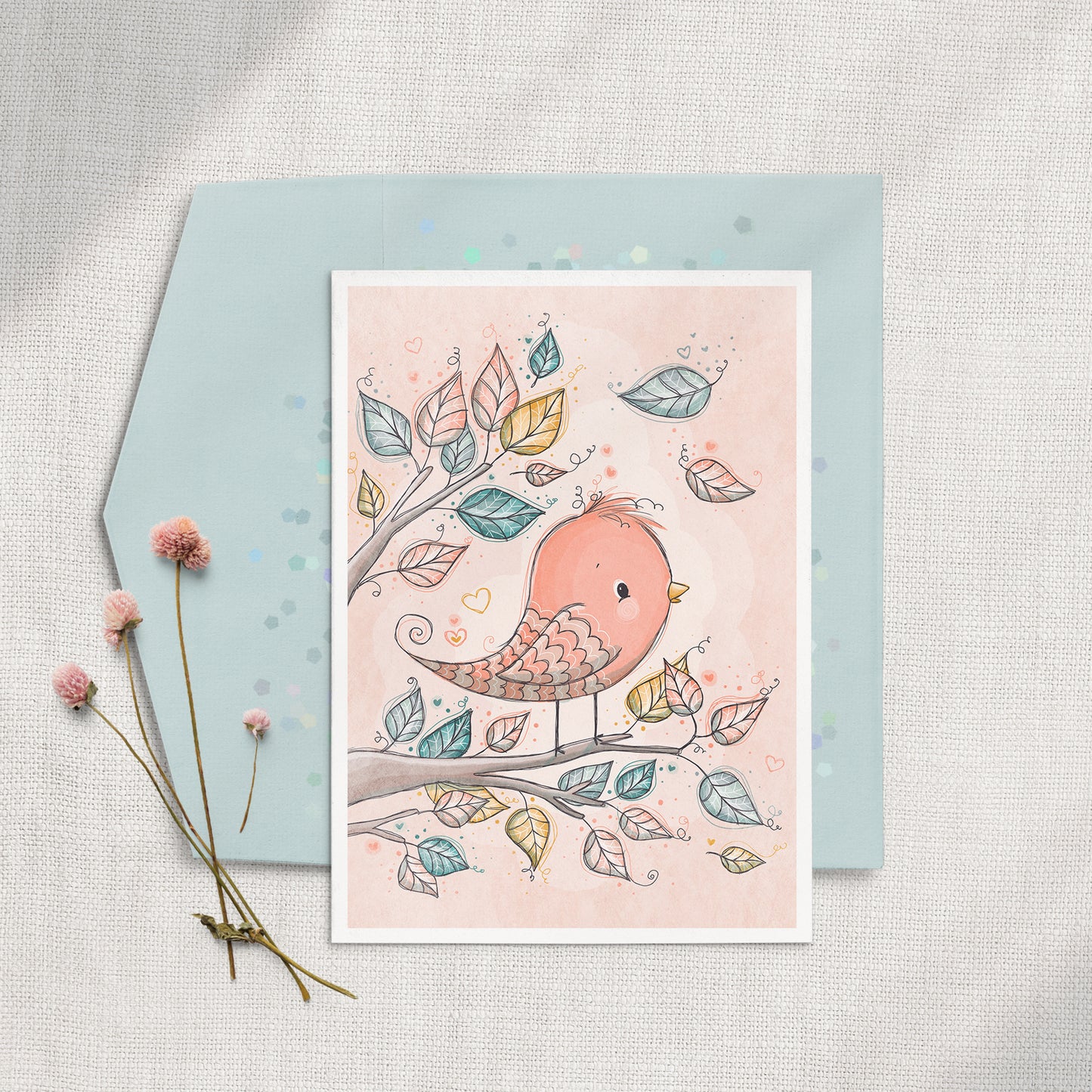 Pretty Bird 5x7 Greeting Card