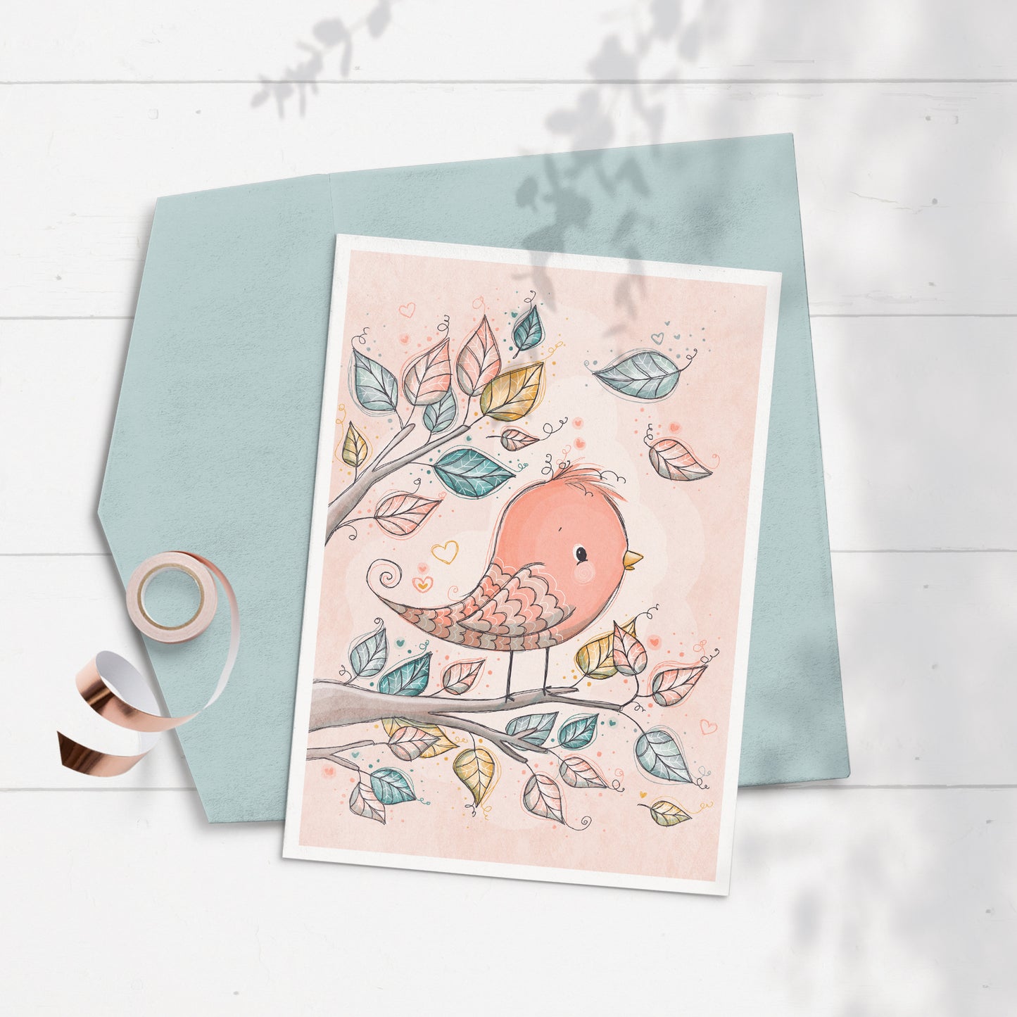 Pretty Bird 5x7 Greeting Card