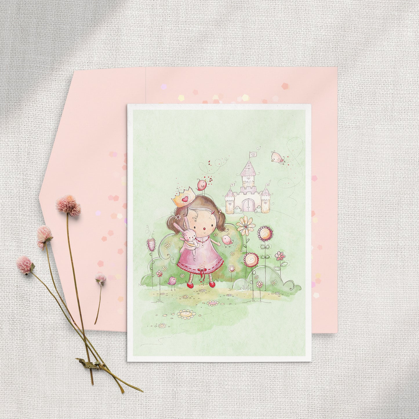 Princess Castle 5x7 Greeting Card