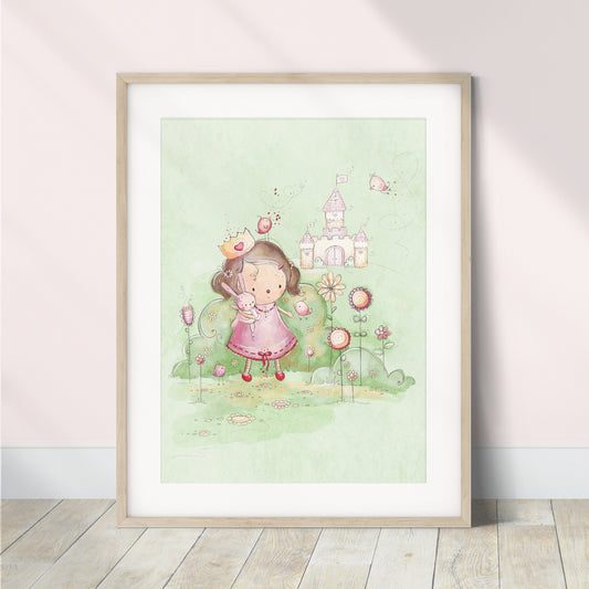 'Princess Castle' Children's Wall Art Print