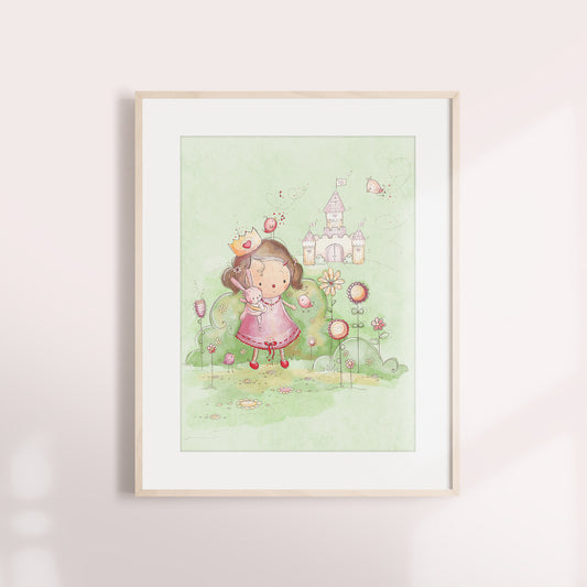 'Princess Castle' Children's Wall Art Print