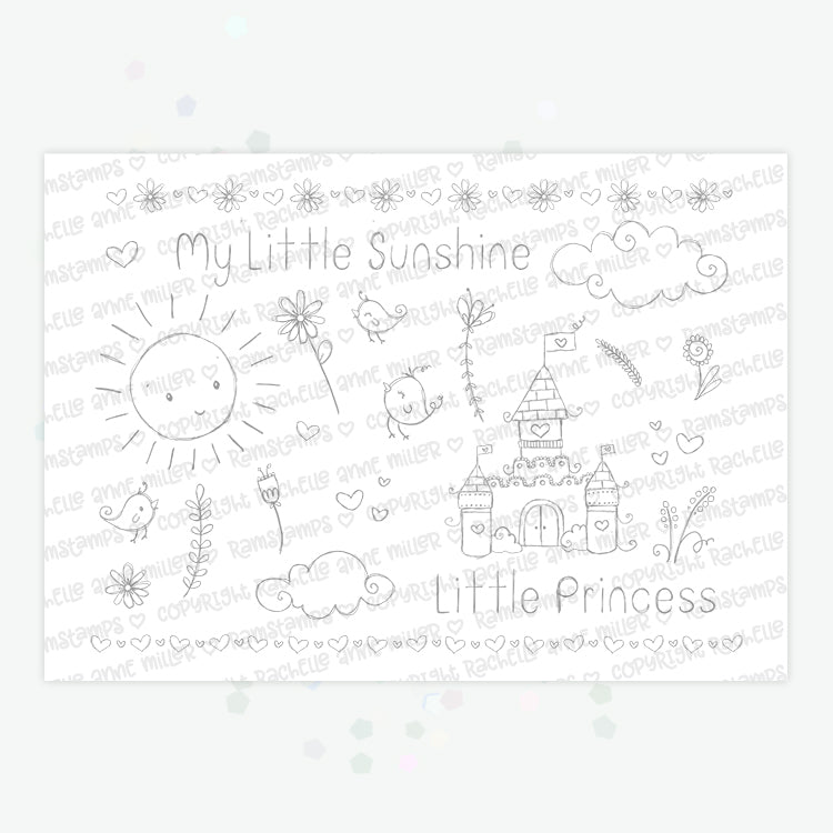 'Princess Castle Elements' Digital Stamp