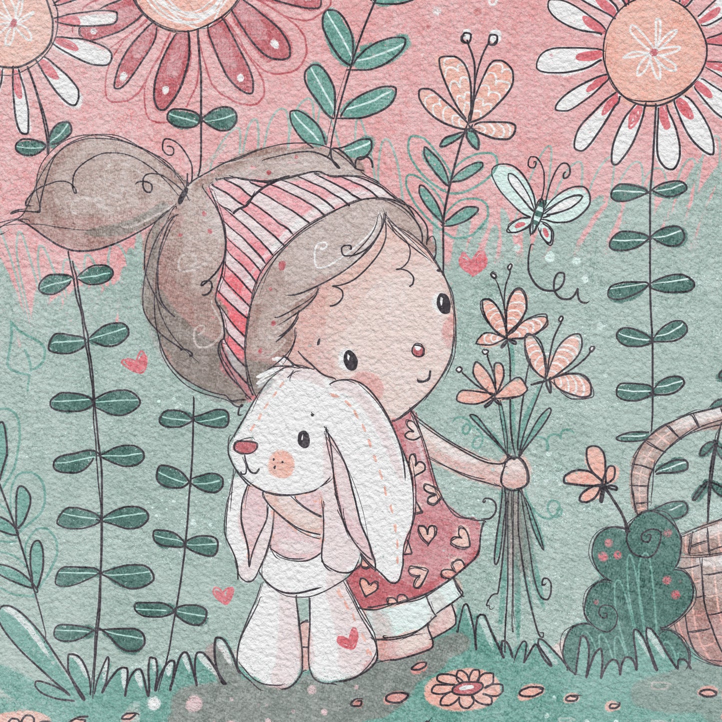 'Flower Garden' Children's Wall Art Print