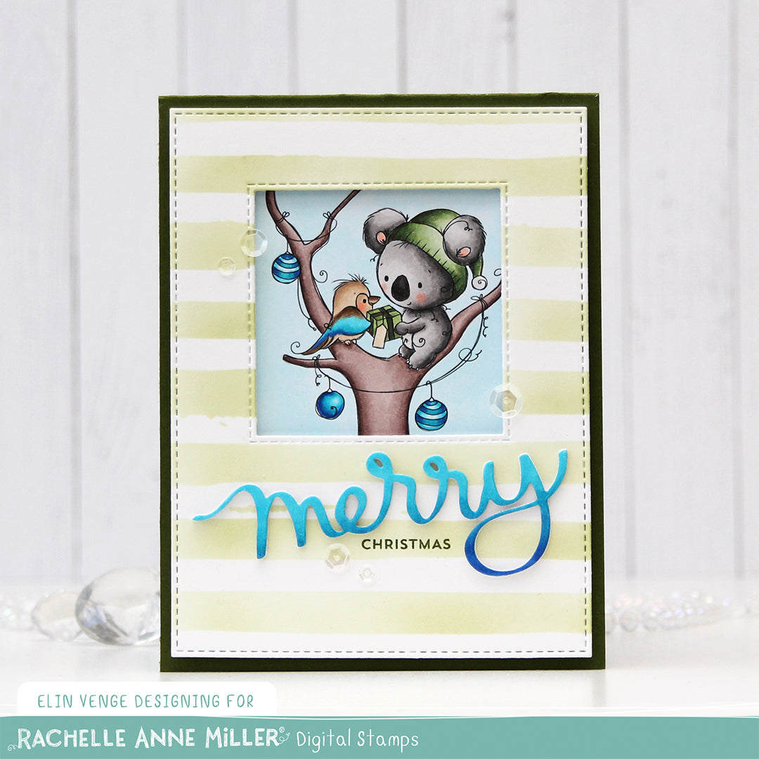 'Kookaburra & Koala Christmas' Digital Stamp