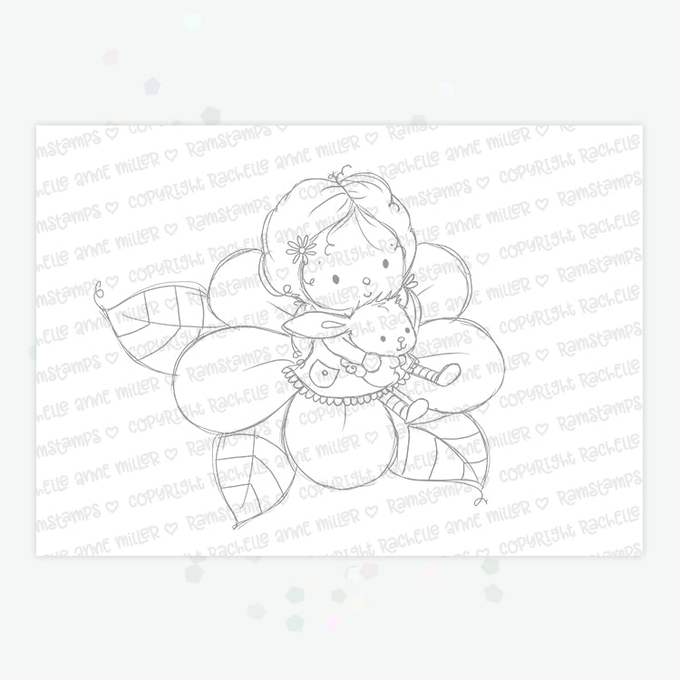 'Flower River' Digital Stamp