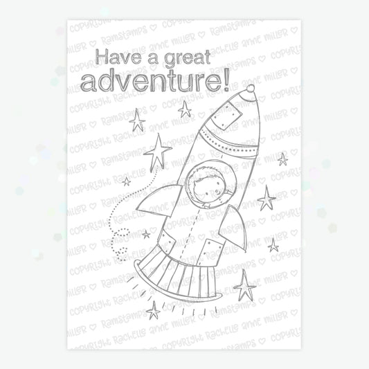 'Rocket Adventure' Digital Stamp