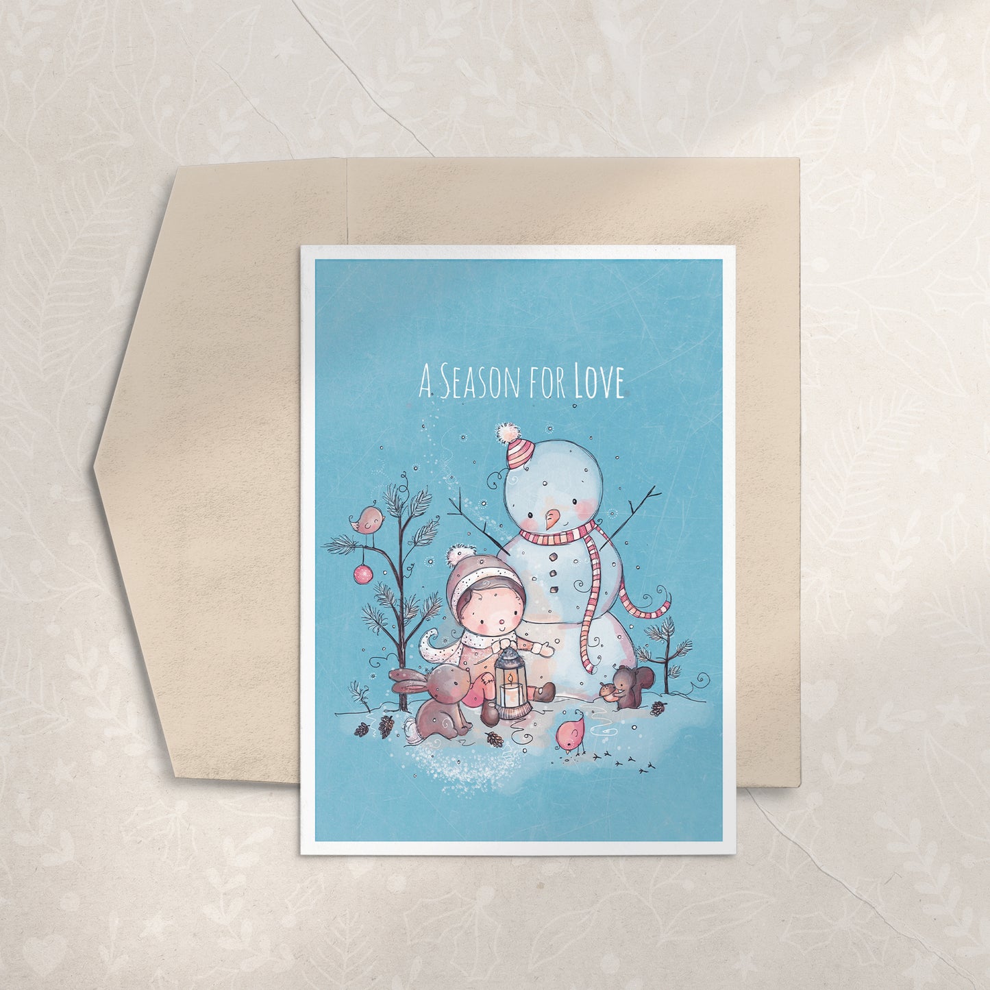 Woodland Snowman Christmas Card