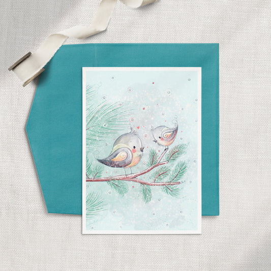 Chickadee Christmas Card