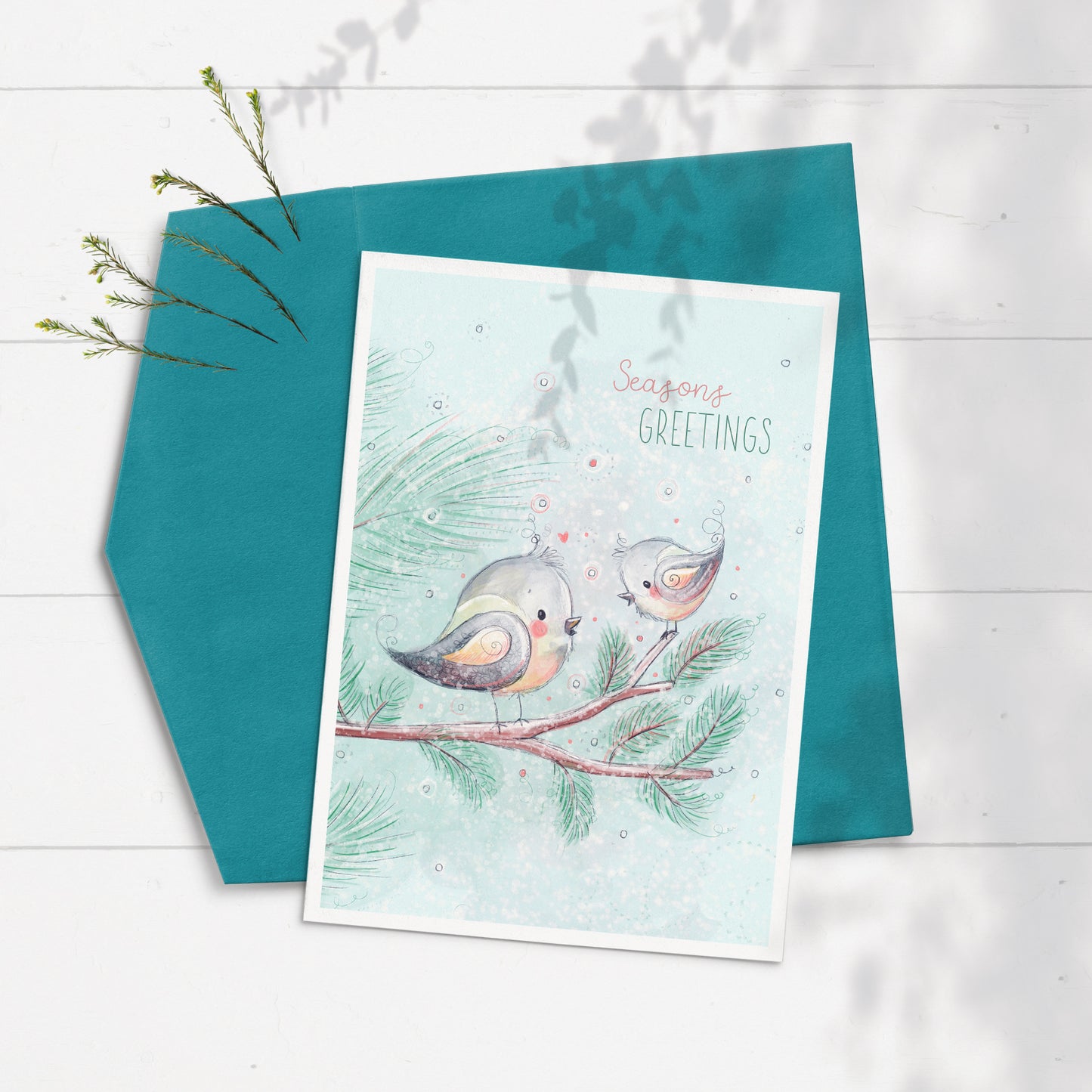 Chickadee Christmas Card