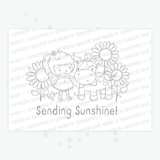 'Sending Sunshine' Digital Stamp