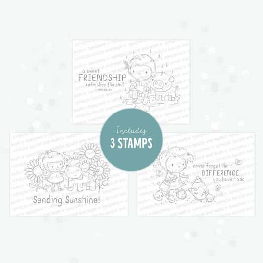 'Farmyard Friends' Digital Stamp Set