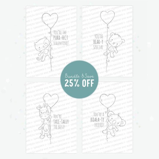 'Animal Valentines' Digital Stamp Set