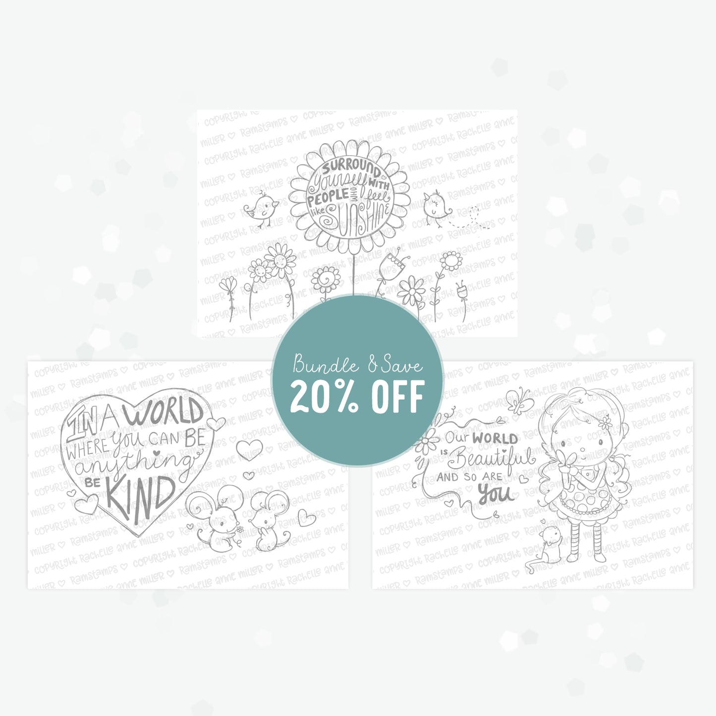 'Positivity' Digital Stamp Set